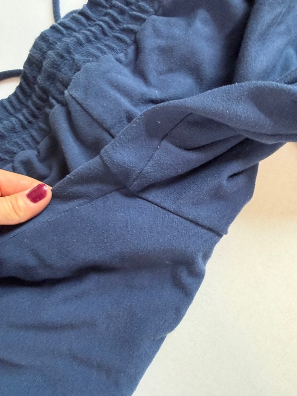 Free People Womens Joggers Sweat Pant High Waisted Navy Blue size Medium - Picture 8 of 14